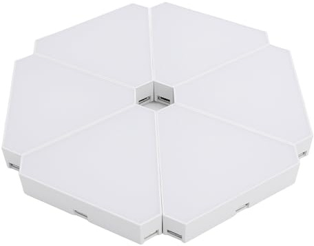 Pongnas RGB Dreieck Walllicht 6 Pack 16 Millionen Farben LED -Panel -Lichter mit Musiksynchronisationskontrolle für Heimkinoschlafzimmer