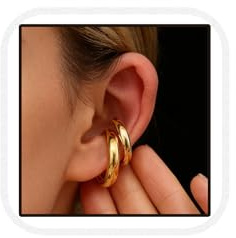 ALMLWIAJ Aretes sin Perforación para Mujer 4 PCS Dorado Pendientes de Pinza Ajustables para Cartílago Sin Dolor Joyería para Fiestas Diario Regalo para