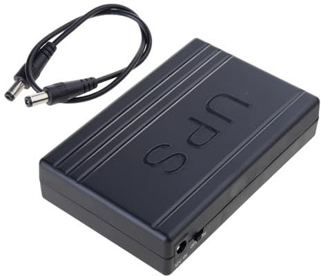 KAQNTUD 5V 12V Backup Power Unit with Overload Short Circuit for Electronics Backup Power Supply UPS for CCTV Systems