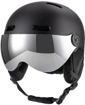 RASTKY Snowboardhelm Abnehmbarer Visierhelm mit Schutzbrille Skihelm Herren Snowboardhelm Wintersporthelm