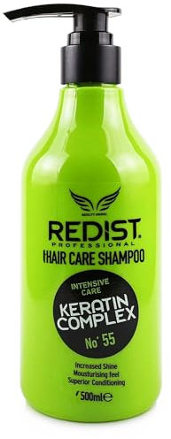 Redist Keratin Hair Care Shampoo 500ml | Haar-Shampoo mit Keratin| Intensiv reparierendes Shampoo | spendet Feuchtigkeit |gegen sprödes-trockenes-strapaziertes-Haar | Intensive Care | Anti-Frizz