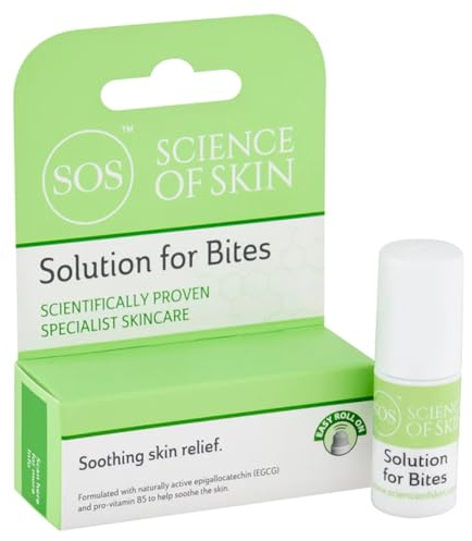Science of Skin Solution for Bites - Roll On After Bite Cooling for Stings, Bites, Itching - Helps to Soothe and Calm Skin