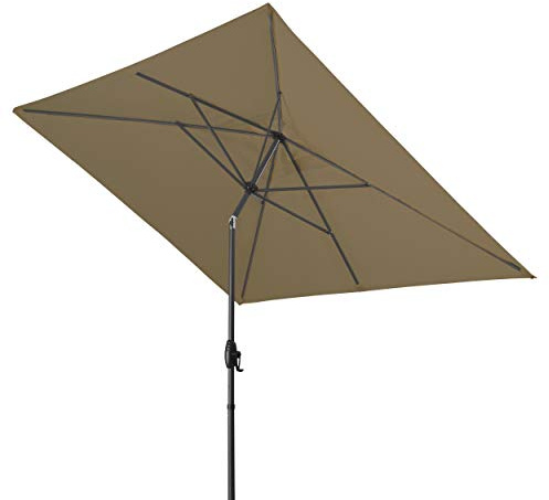 derby Basic Lift NEO 250x200 – Rechteckiger Sonnenschirm – Höhenverstellbar – ca. 250x200 cm – Greige