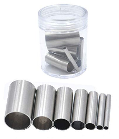 Clay Cutters,7Pcs Hole Hollow Punch Cutter Set Stainless Steel Indentation Round Circle Shape Cutters Mold Ceramics Dotting Baking Mold Cutter Punch Tools for Clay Pottery Craft with Storage Case(B2)