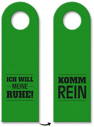 Ich will meine Ruhe oder Komm rein Türhänger in Grau Zimmertüre Büro Hinweis