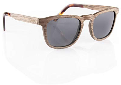 iWood Sonnenbrille aus Holz/Echtholz/Echtholzbrille/Holzbrille - Modell 06 Walnuss - für Damen und Herren - UV400 mit Polarisationsfilter (polarisiert) - Brillenmanufaktur aus Deutschland