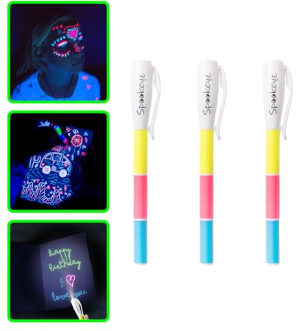 SPOOKEYZ Invisible Ink Pen With UV Light Party Fillers Kids Party Bag Filler Bag Fillers Spy Pen with UV Light Spy Gadgets Magic Pens Kids