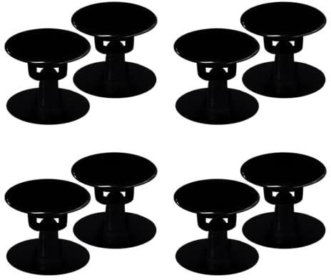 8 Sets Replacement Rivets Button for Beach Shoe Repair Replacement Parts for Clog Shoe Strap Repair (Black)