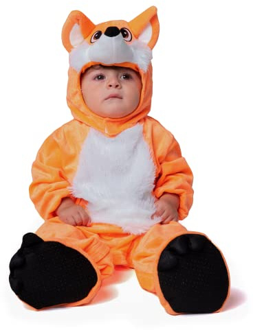 Spooktacular Creations Halloween-babyrävdräkt, unisex jumpsuit för småbarn, för halloween omklädningsfest, 12–18 månader