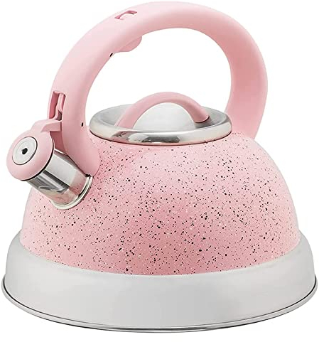 Bouilloire Cuisinière Bouilloire Sifflante 3.5L Théière Sifflante Bouilloire Design Moderne En Acier Inoxydable Rose Bouilloire À Thé Sûre Cuisinière Bouilloire À Thé Camping Bouilloire marriage