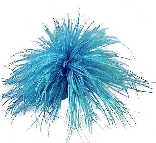Vintage Feder Brosche,Natürliche Flauschige Straußenfeder Brosche für Frauen Mädchen Feder Ansteckbrosche Elegante Straußenfeder Trachten-Brosche Für Hochzeits Party Geburtstag Schmuck Zubehör