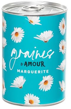 Mauvaises Graines - Kit de Marguerites à Semer en Boîte - Kit de Marguerites à Offrir comme Cadeau Original Amis Famille Fêtes - Ultra Simple à Utiliser - 100% Fabriqué en France (Marguerites Pop)