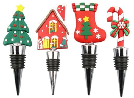 LAUGHERER Weinkorken Weihnachten Serie Weinstopfen Weinkorken Bar Party Dekoration Weihnachtsbaum Form - Keeping Wein Champagner Stopper Bar