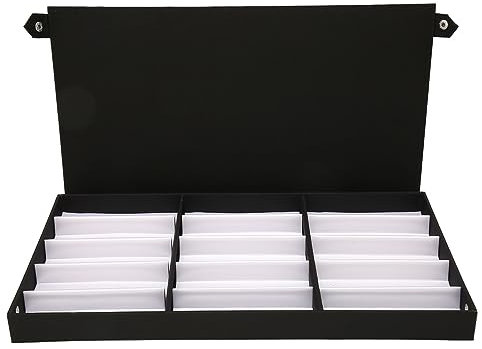 Organisateur De Lunettes De Soleil, Support De Lunettes étui à Lunettes Boîte De Rangement Avec 15 Grilles Support De Vitrine De Lunettes Organisateur De Bijoux Montre Tiroir D'affichage De Lune