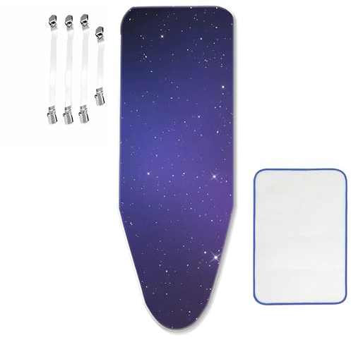 ZJBKX Bügelbrettbezug Universal, für Bügelflächen bis max. 160x60cm, Extra Groß für Dampfstationen, mit Spannern, Bügeltuch