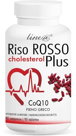 Formula Potenziata Line@diet RISO ROSSO FERMENTATO + COENZIMA Q10 + FIENO GRECO | Made in Italy | 90 compresse