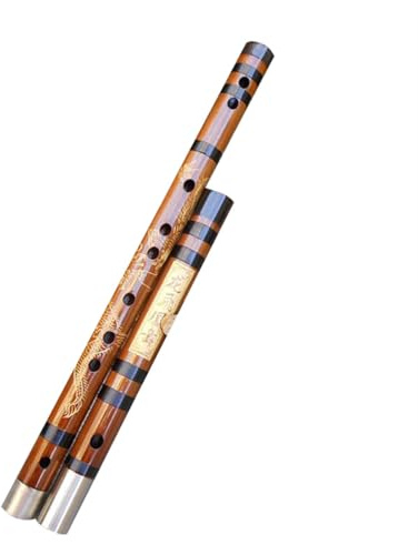 Bambusflöte Professionelle Doppelt Verbundener Zweiter Abschnitt Aus Weißem Kupfer Um Die Bambusflöte Black Bone Dragon Phoenix Aufzunehmen Und Flöte Zu Spielen(F Key)