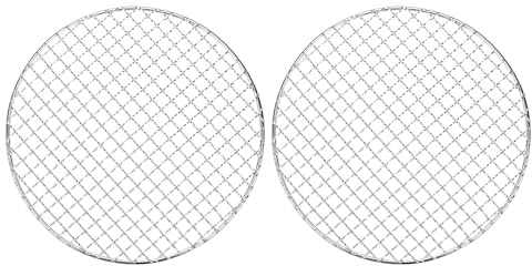 M METERXITY 2-Pack Cooling Rack, 10 Round Stainless Steel Baking Rack for BBQ/Cooking/Roasting/Grilling/Steaming/Drying, Wire Cooling Rack for Baking [Silver]