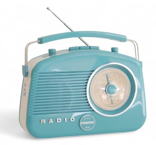Steepletone Brighton BT 60s Retro Portable MW/LW/FM Radio with Bluetooth - Duck Egg Blue