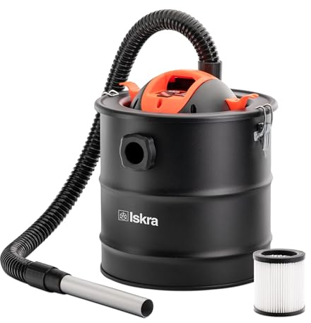Iskra Aschesauger für Kamin, Ofen etc. 1000W Kaminsauger 18L, Blasfunktion, Aschesauger Pelletofen