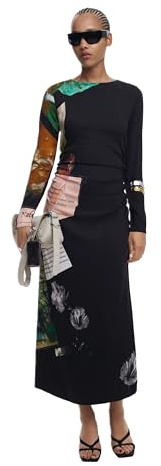 DESIGUAL ABITO LUNGO DONNA NERO