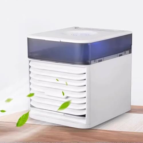 Aire Acondicionado Sin Unidad Exterior Silencioso 3 Velocidades De Viento Ac Portatil Mini Se Puede Agregar Agua Y Cubitos De Hielo Base Antideslizante
