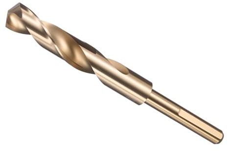 METALLIXITY Drill Bit 16mm, 10mm Reduced Shank 3-Flat M2 HSS 135° | High Speed Steel Bits 135-Degree Point Angle for Drilling Metal and Steel DIY Projects Gold