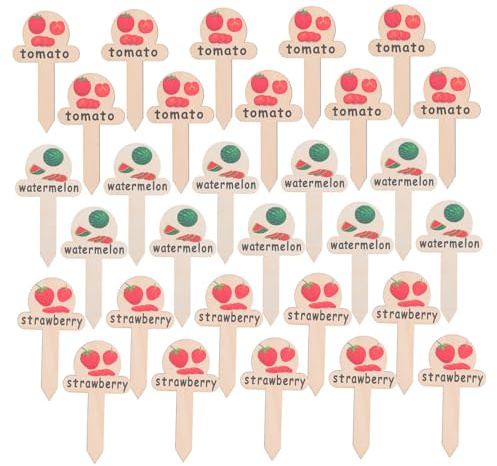 HYTROVE 30pièces Étiquettes Jardin Marqueurs Potager Pour Légumes Étiquettes Semis Résistantes Intempéries Piquets Plantes Pour Jardin Extérieur