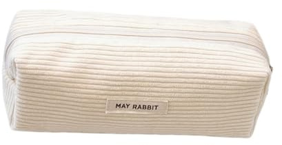 Generisch Federmäppchen Mädchen Mäppchen Cord-Stoff, PencilCase Teenager StiftetascheTragbare Schreibwaren Tasche, Federtaschen Schlampermäppchen mit Reißverschluss, Federmappe für Schule (A, 19X7CM)