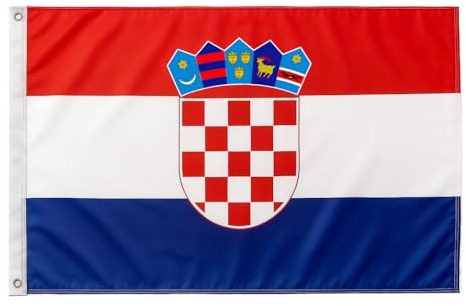 Murago - Kroatien Fahne ca.150x90 cm mit Ösen - Flagge kroatische große Hissflagge Nationalflagge Fanartikel Polyester wetterfest