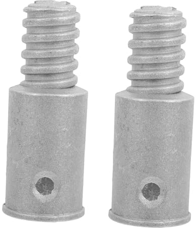 SMASOLO 2pcs Aluminum Threaded Tip Replacement Repair Kit Broom Handle Adapter Extension Pole End for Mop and Cleaning Tool Handles Secure Connection