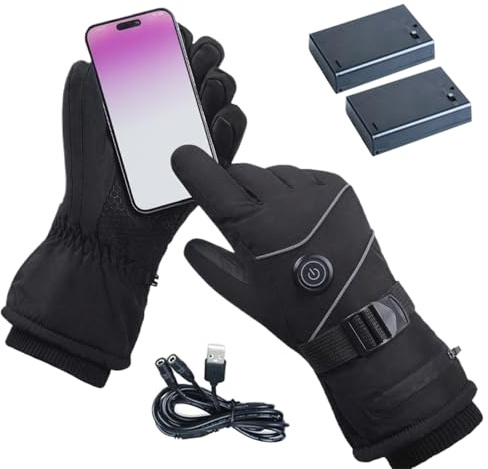 Ylnailky Beheizte Arbeitshandschuhe,3 Modi Verstellbare Vollfinger Heizhandschuhe Winter Handwärmer - Touchscreen Handschuhe Für Ski Snow Radfahren Outdoor | Frauen