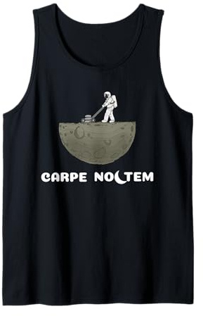 Carpe Noctem – Seize The Night Owl Moon Astronauta Gift Latin Camiseta sin Mangas