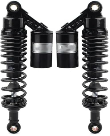 Motorrad Stoßdämpfer 320-mm-Luftfederbein Hinten Ersatzteil Schwarz Universell Motorradzubehör 1 Paar