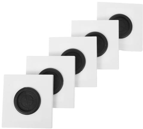 UKCOCO Placa de Pared para Cables Tipo 86 con Orificio y Goma, 5 Unidades Blancas Decorativas para Gestión Eléctrica, Cubierta Ciega con Protección, Adecuado para Instalación en Hogar