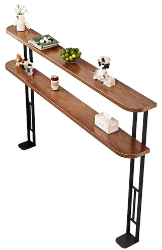 NMKSYX Consolle dietro divano Tavolino Consolle Stretto Dietro Il Divano Per Riporre Chiavi, Riviste, Lampade - Tavolo Da Console In Legno Per Soggiorno/Camera Da Letto(Style-2,100x18x85cm/39x7x33in)