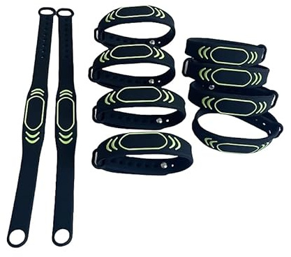 YARONGTECH RFID 1K silikonarmband åtkomstband 13,56 MHz svart (10-pack)