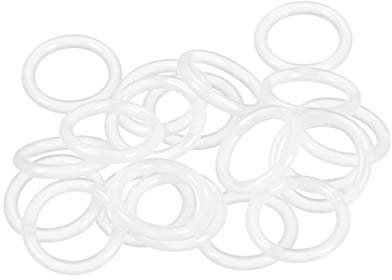 sourcing map 20 Stk. Silikon O-Ring VMQ Dichtungsring 14mm AD 10mm ID Weiß | 2mm Breite
