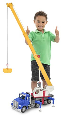 Driven by Battat Jumbo-Kran, ausziehbar, Licht und Sound — Lastwagen und Bauspielzeug für Kinder ab 3 Jahren, mehrfarbig