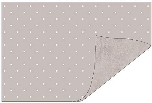 Ideen mit Herz Dekorpapiere im Duo-Design | 1 Seite mit Dekor - 1 Seite unifarben | 10 x 15 cm | Faltpapier, Bastelpapier, Dekopapier | 110 g/qm | 50 Stück (Punkte/grau)