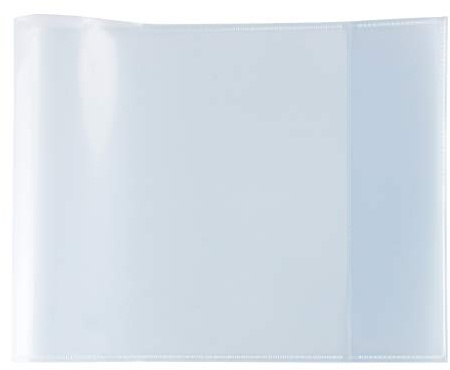 HERMA 19630 Heftumschläge Quart quer Transparent Klarsicht, 10 Stück, Hefthüllen aus strapazierfähiger, abwischbarer & extra dicker Polypropylen-Folie, durchsichtige Heftschoner Set für Schulhefte