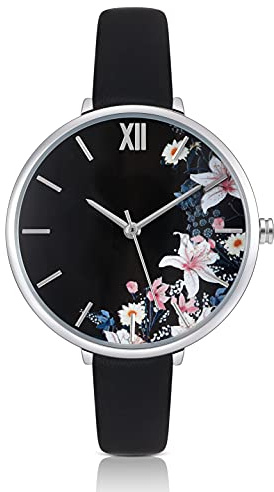 KIMOMT Damenuhren Lederband Luxus Quarzuhren wasserdichte Mode Kreative Armbanduhr für Damen Mädchen Damen
