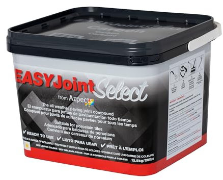EASYJoint Select Patio Sand Ready Mixed Paving Jointing Compound For Outdoor Ceramic, Porcelain Tiles And More. 12.5kg All Weather, Strong And Durable Sweep In Joint Compound - Carbon