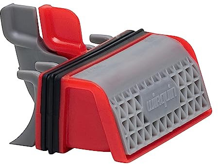 Wirquin 30723382 Membrane Slim+ avec filtre à cheveux amovible pour évacuation bonde de douche, rouge et gris