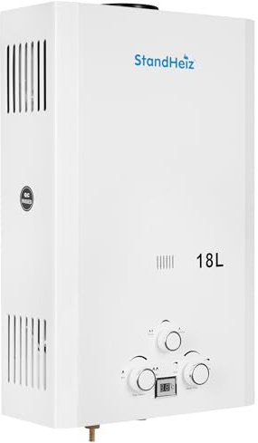 Chauffe-eau instantané à gaz 36 kW 18 l pour maison, camping-car, propane et butane, LPG, camping