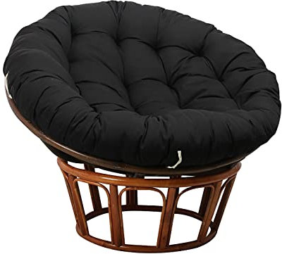 Papasan Kissenbezug Papasan-Sitzkissen Wasserdicht Papasan Stuhlkissen Polster Bodenkissen Verdicken Schaukelkissen Stuhl Weiches Kissen für Innen Balkon Draussen Patio Garten (F 105cm/41.33in)