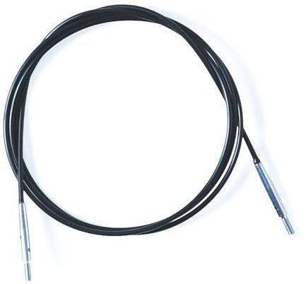 KnitPro - KnitPro The Mindful Collection Stainless Steel Black/Silver Swivel 360° Interchangeable Cable for 120cm Needle - 1 Piece