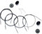 KnitPro - KnitPro The Mindful Collection Stainless Steel Black/Silver Swivel 360° Interchangeable Cable for 120cm Needle - 1 Piece