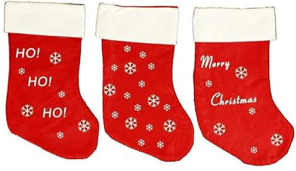 HAAC 4er Set Nikolaus Stiefel Nikolausstiefel Weihnachtsstrumpf mit Weihnachtsmotiven aus Filz 37 cm Weihnachten