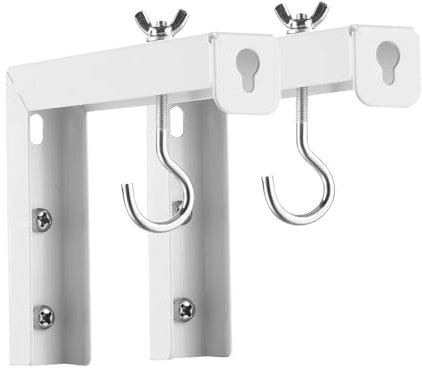 LUCKGONI Universal Projector Screen Wall Mount L Brackets Wall Hanging Mount Adjustable Extension Mounting Hooks 20kg Capacity